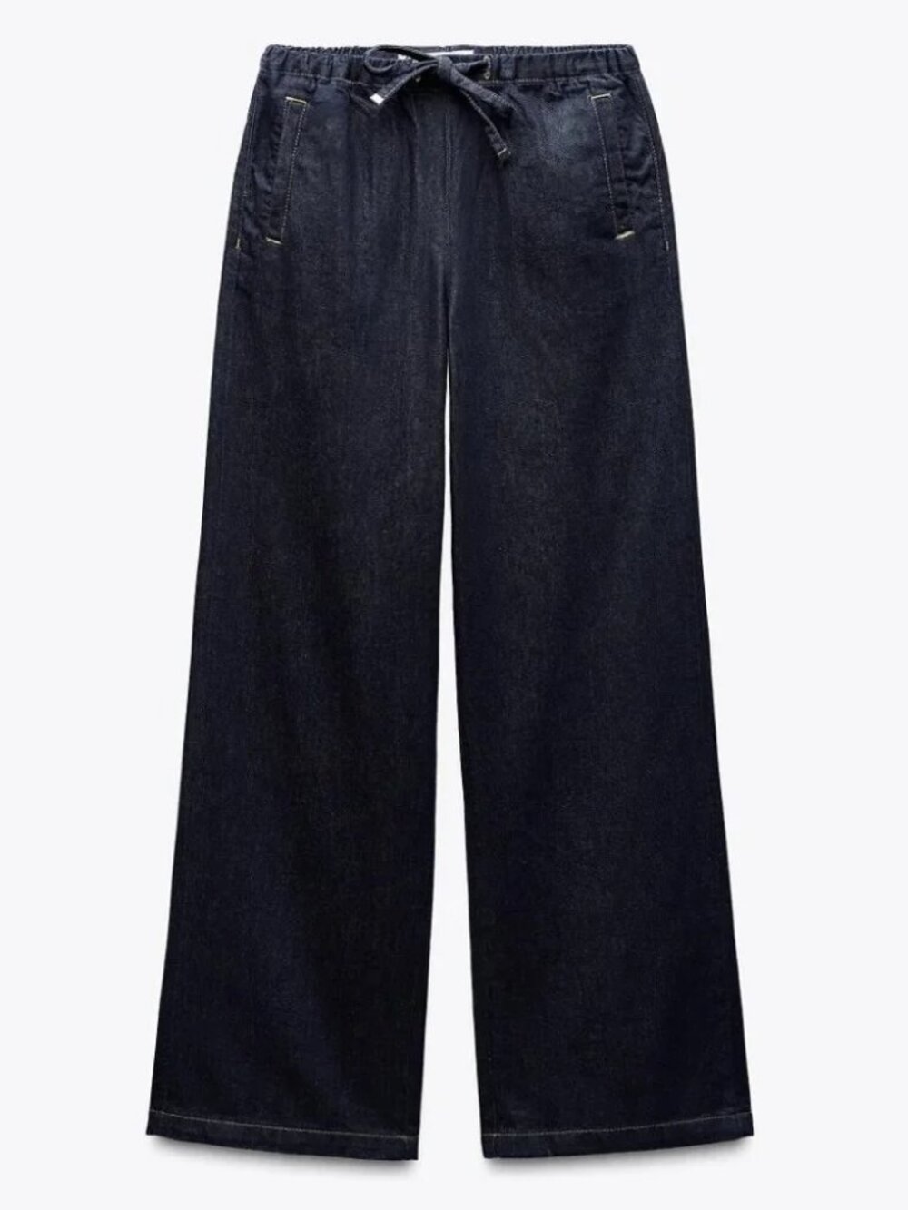 Zara Dark Wash Wide Leg Denim Pants – Size [ 10 ] - Picture 2 of 4